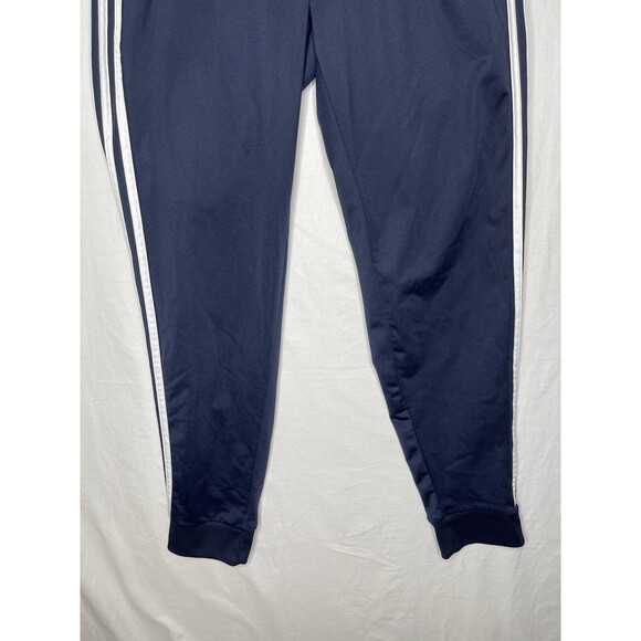 Adidas Essentials Men's Warm Up Tapered 3 Stripes Jogger Pants Navy Blue Sz M - Picture 3 of 10